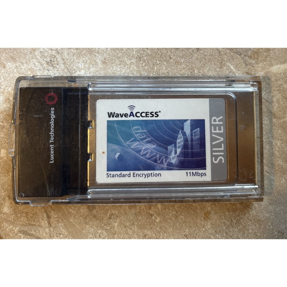 Lucent WaveACCESS card Silver PC24E-H-FC Standard Encryption 11mbps 5V Wave